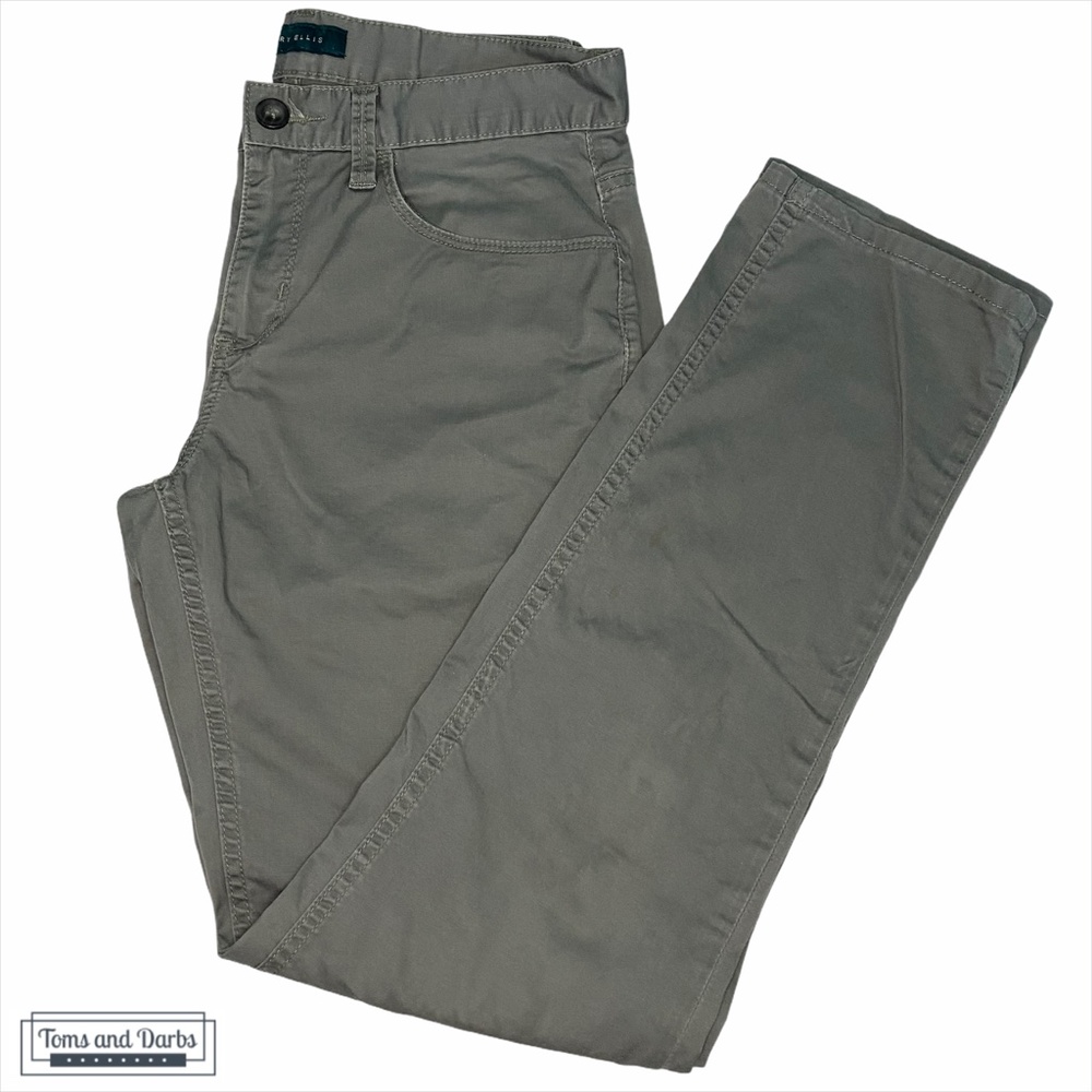 Perry Ellis Grey Men's Slim Fit Chino Pant